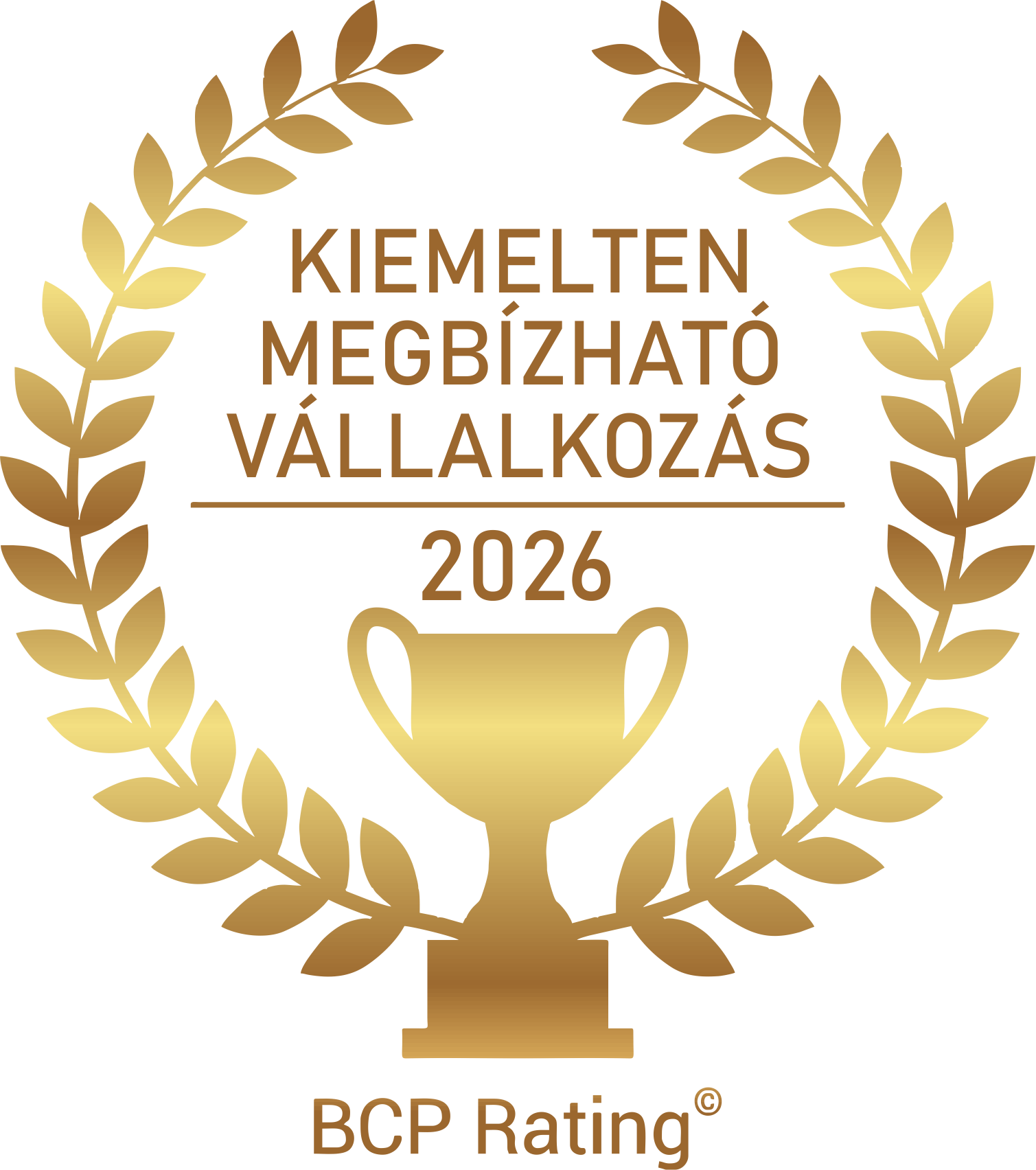 Kiemelten megbízható vállalkozás 2026 - BCP Rating